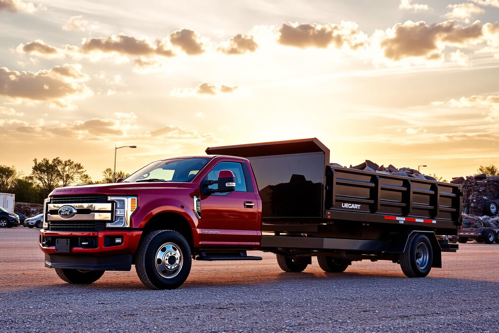 G Way Haul-It-All truck and dump trailer ready for junk removal